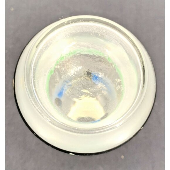 Art Deco Perfume Bottle Glass Applicator Brass Hand Painted 5" Vintage - Picture 9 of 10